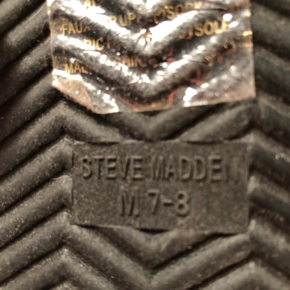 Steve Madden Women s Faux Fur Criss Cross Comfy Slippers, Black M (7-8) NWT - Picture 8 of 10